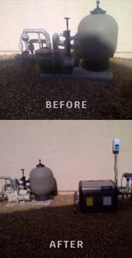 Swimming Pool Repair Before and After