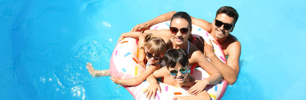 Family in Swimming pool